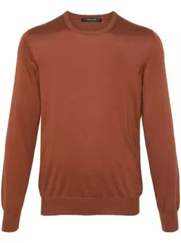 Tagliatore джемпер Gray с круглым вырезом, коричневый