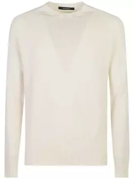 Tagliatore джемпер с ребристой вязкой, белый