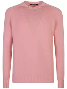 Tagliatore джемпер с ребристой вязкой, розовый