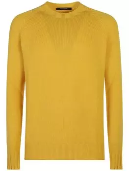 Tagliatore джемпер с ребристой вязкой, желтый