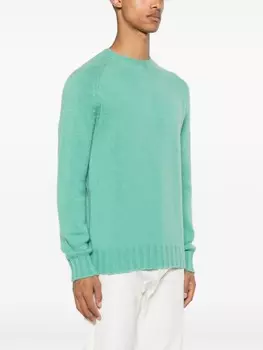 Tagliatore кашемировый джемпер с круглым вырезом, зеленый