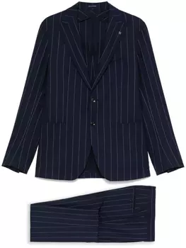 Tagliatore костюм в тонкую полоску, синий