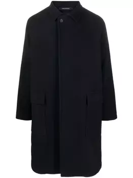 Tagliatore однобортное пальто с классическими лацканами, синий