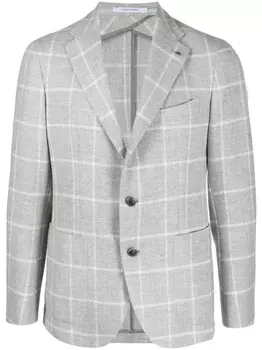 Tagliatore однобортный пиджак в клетку Windowpane, серый