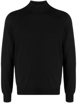 Tagliatore шерстяной джемпер Lionel с высоким воротником, черный
