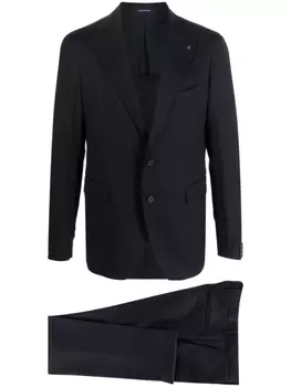Tagliatore шерстяной костюм с однобортным пиджаком, синий