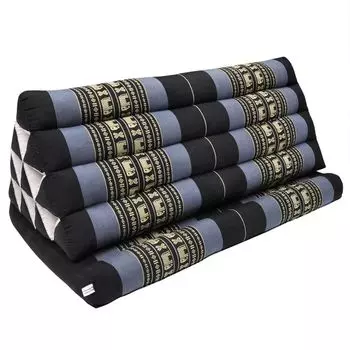 Тайская подушка синий/серо-черный со слонами (81316) wilai