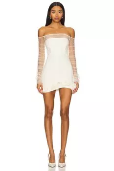 Тайское мини-платье Camila Coelho, бежевый