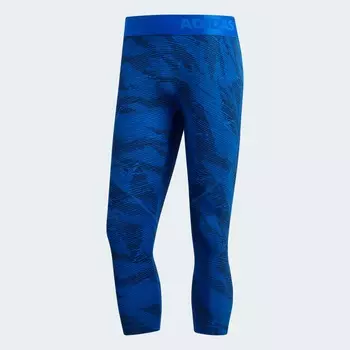 Тайтсы Adidas Training Alphaskin Tky Camo 3/4, синий
