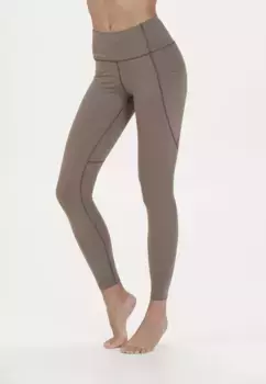 Тайтсы для бега ENDURANCE "TATHER", со средней компрессией, бежевый