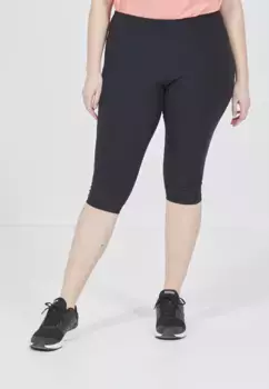 Тайтсы для бега Q by Endurance "JALON 3/4", изготовлены из быстросохнущего материала, черный