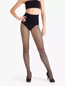 Тайтсы Heist Double Diamond Fishnet, черный