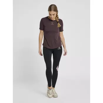 Тайтсы Hummel, цвет schwarz/malvenfarben