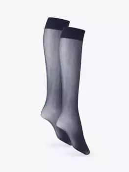 Тайтсы John Lewis 40 Denier Knee-High 2 шт, темно-синий