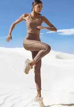 Тайтсы LASCANA Active, коричневый