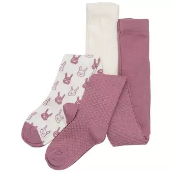 Тайтсы Minymo Baby Stocking 2 Pack, розовый