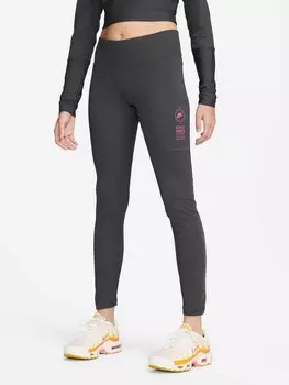 Тайтсы Nike W NSW TIGHT RIB SU, серый