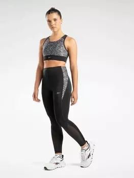 Тайтсы Reebok RUNNING AOP, черный