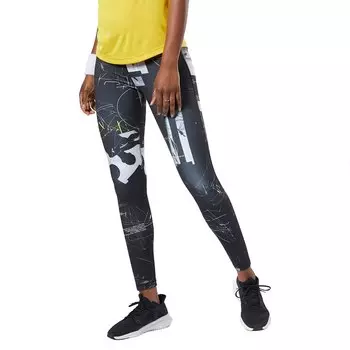 Тайтсы Reebok Workout Ready Printed, серый