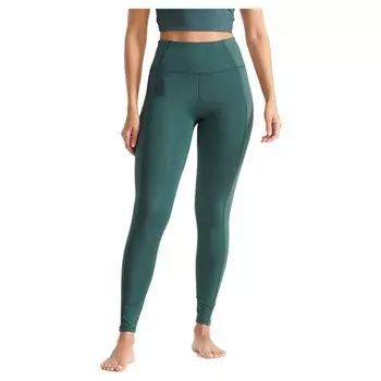 Тайтсы Superdry Flex Rib, зеленый