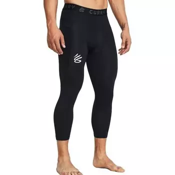Тайтсы UA Curry 3/4 Under Armour, цвет Schwarz/Schwarz/Wei