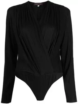 Talbot Runhof боди в рубчик, черный