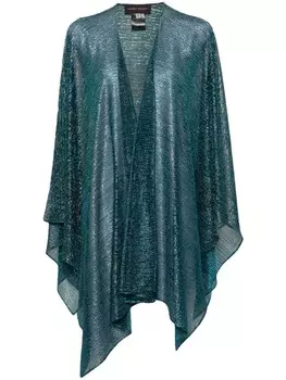 Talbot Runhof кейп с люрексом, синий