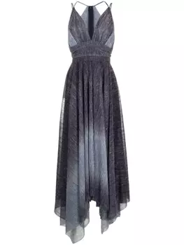 Talbot Runhof платье асимметричного кроя с эффектом омбре, синий