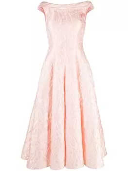 Talbot Runhof платье с цветочным узором, розовый