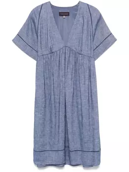 Talbot Runhof расклешенное платье мини, синий