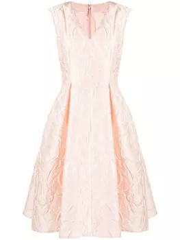 Talbot Runhof жаккардовое платье A-силуэта, розовый