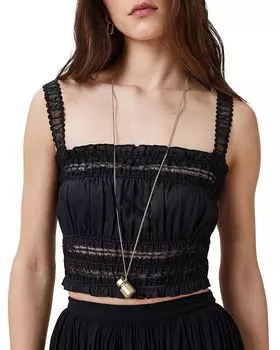 Талия Кроп-топ ALLSAINTS, черный