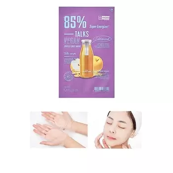 Talks Vegan Squeeze Sheet Mask Super Energizer для уставшей кожи 1 маска, Missha