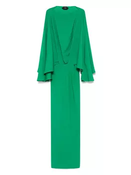 Taller Marmo платье макси со складками, зеленый