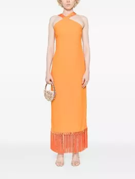 Taller Marmo платье миди Nina, оранжевый