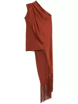 Taller Marmo платье мини с драпировкой, коричневый