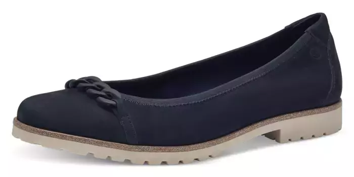 Tamaris Ballerina, массивные тапочки с модной декоративной цепочкой, цвет морской волны