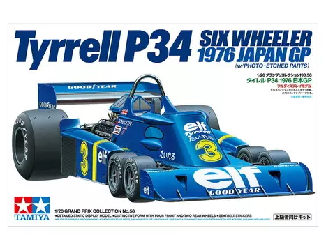 Tamiya 20058 1:20 Tyrrell P34 Six Wheeler 1976 Japan Gp (с фототравлением)