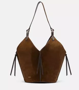 Тампа средняя замшевая сумка через плечо Isabel Marant, бронзовый