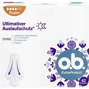 Тампоны ExtraProtect отличные o.b., 42 шт.