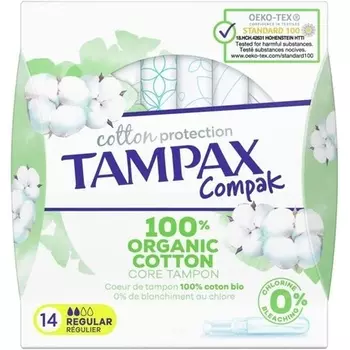 Тампоны Tampax Compak Cotton Protection Regular с аппликатором