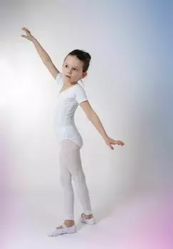 Танцевальный купальник BALLETT TRIKOT LISA KURZARM Tanzmuster, цвет wei