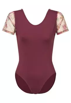 Танцевальный купальник BALLETT TRIKOT MERLE KURZARM Tanzmuster, цвет burgunder