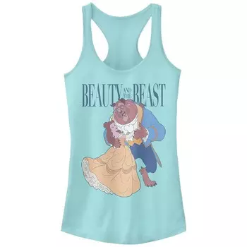Танцевальный плакат с изображением Красавицы и Чудовища Диснея. Майка-борцовка для юниоров Disney, цвет Cancun
