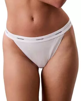 Танга с высокой посадкой Calvin Klein, белый