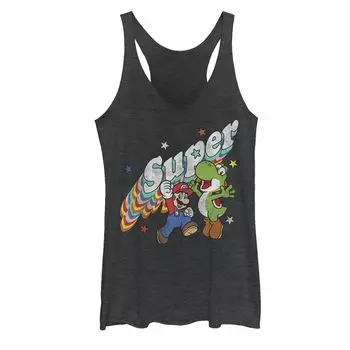 Танк Nintendo Super Mario Yoshi Rainbow 3D Star для юниоров с графическим изображением звезды Licensed Character