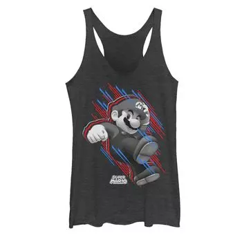 Танк с графическим изображением Fast Mario Stars & Stripes для детей Nintendo Super Mario Licensed Character