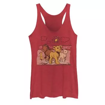Танк с графическим рисунком «Король Лев» от Disney для юниоров, эскиз группового портрета в реальном времени Licensed Character