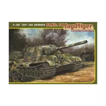 Танк серийного типа SdKfz 186 Jagdtiger Henschel, Dragon Models - '39 to '45 Series - Germany (1:35)