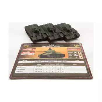 Танки Т-34 №22, Flames of War - WWII - Soviet - Loose Miniatures (15mm)